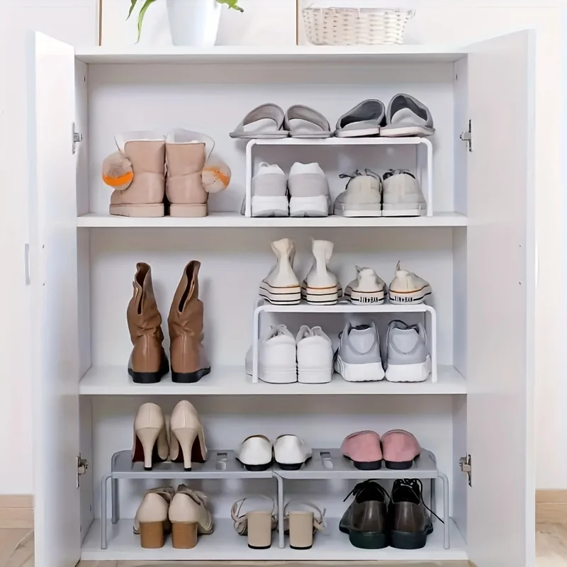 Adjustable Plastic Shoe Rack M - đánh giá và giá Sneaker Care White