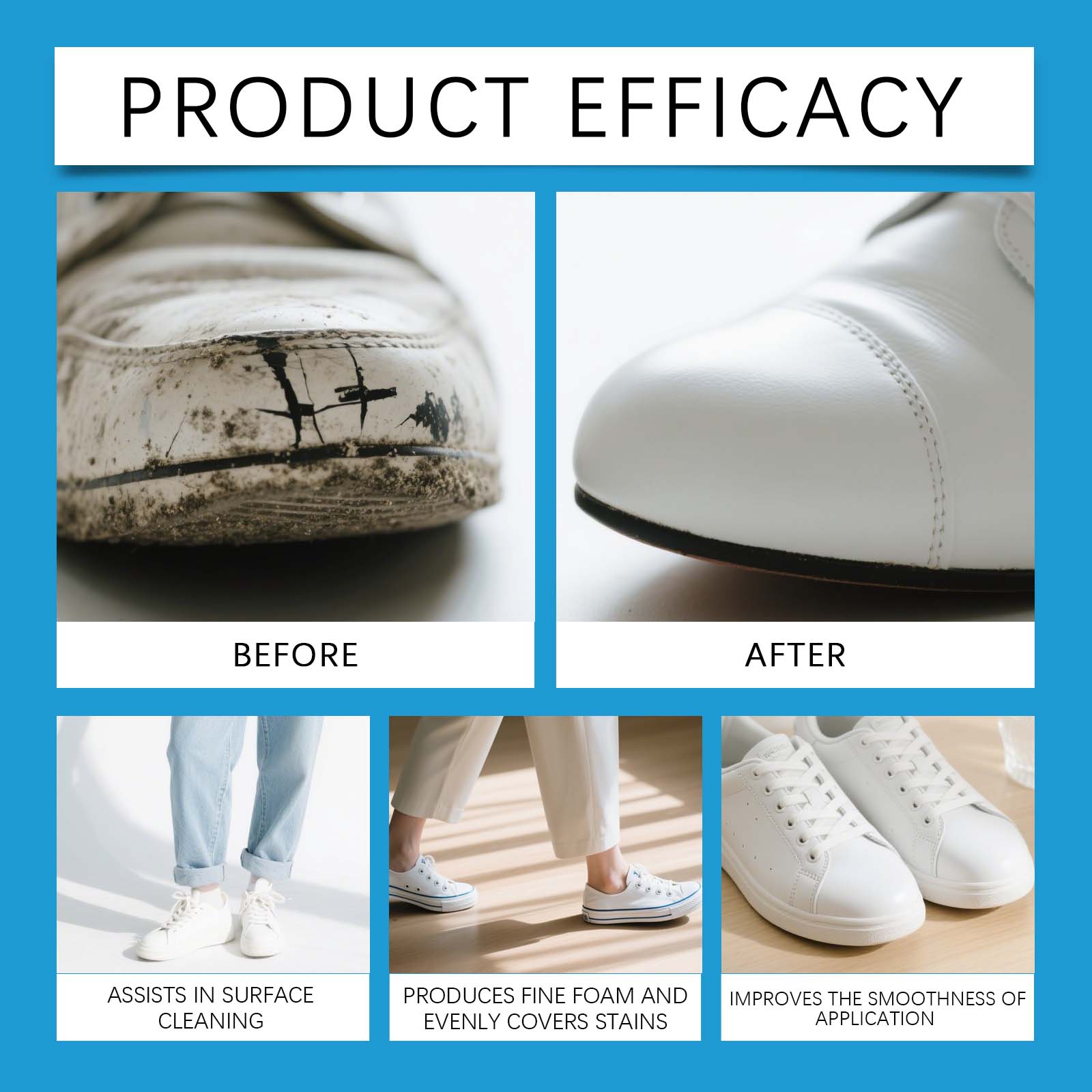 White Shoe Cleaner Cream Sneak - đánh giá và giá Sneaker Care White